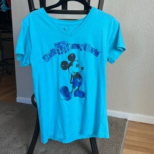 Blue Walt Disney World Mickey Mouse women’s shirt